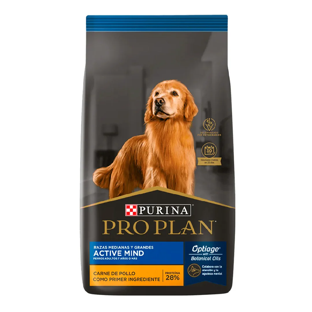 Alimento Pro Plan Perro Adulto Mediano y Grande edad 7+ Active Mind