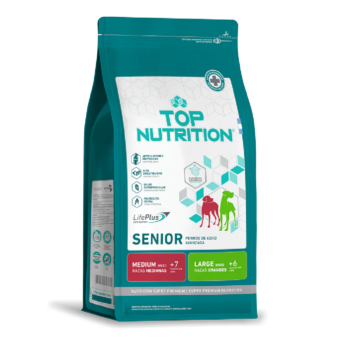 Alimento Top Nutrition Perro Adulto Senior Mediano y Grande